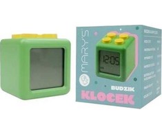BUDZIK Elektroninis Laikrodis Skaitmeninis KLOCEK žalia na baterie Ecolight