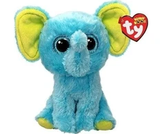 TY Beanie Boos Pliušinis žaislas - mėlynas drambliukas, 15 cm