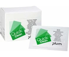 Plum PLQUICCKLEAN - „QuickClean“ drėgnos žaizdų valymo servetėlės, skirtos nedidelėms žaizdoms ir įpjovimams valyti - 20 pakelių