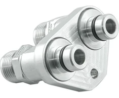 PMC pavarų dėžės alyvos aušintuvo adapteris PMC ZF 8HP70 BMW dyzelinas + speneliai 18x1,5 AN10
