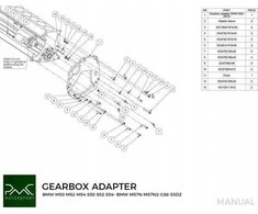PMC PMC Pavarų dėžės adapteris BMW M50 M52 M54 S50 S52 S54 - BMW ZF 8HP 8HP70 8HP50 / GS6-53DZ