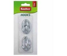 Sauber Hooks 2gb 3x4,7cm oval sidabrinis