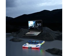 Rampage Glacier Gamingowa podstawka chłodząca pod laptop 14–17”, 2600RPM, balta