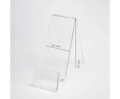Oem Plexi vertikalus laikiklis / telefono stovas su vieta už kainą