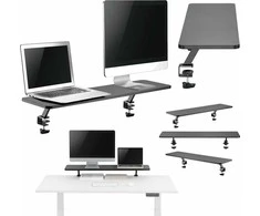 MOZOS CLAMP DUAL RISER PÓŁKA POD DWA MONITORY