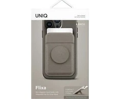 Dėklas UNIQ Flixa magnetinė kortelių piniginė su stovu, pilka/titano pilka, MagSafe