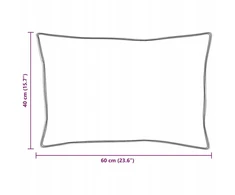 Pagalvė su pagalve 2 pcs Balta 40 x 60 cm Medvilnė