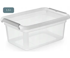 Moxom Basestore container with lid and clips, 14x19x9 cm 1,5 L