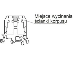 Pokój Dvigubas gnybtų blokas ZG-G35 / TS35 geltonas A11-1631
