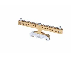 Pokój 14 takelių apsauginė gnybtų juosta 8x4mm2, 2x6mm2, 2x10mm2, 2x16mm2, montuojama ant bėgelio TS35 LGO-16 A14-4200