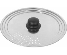 POKRYWKA STALOWA UNIWERSALNA 22-24-26cm Z OTWORAMI NA PARĘ BRUNBESTE BB-3465