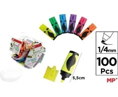 Pol Mak Mini fluorescencinis žymeklis 6 spalvų (100 vnt.)