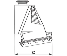 Polam Nakło Izoliuotas lizdas fiksuotas 16A 2P+Z IP67 220V 2624-137