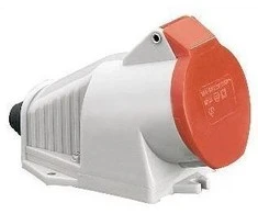 Polam Nakło Fiksuotas lizdas 32A 3P + N + Z IP44 izoliuotas 220 / 380V (2642-126)