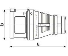Polam Nakło Mobiliosios jungties kištukas 16A400V3P + N + Z IP- 44 (3628- 326)