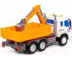 Polesie Polesie 96005 "City", bortinis sunkvežimis su inerciniu ekskavatoriumi, su šviesa ir garsu, oranžinė dėžutėje