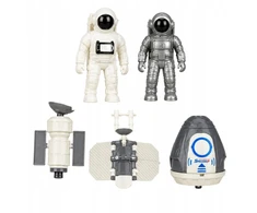 „Lean Toys“ Rinkinys, Kosminis stotis, Raketų erdvėlaivis, Palydovai, Kosmonautai, Šviesos