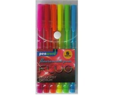 Polsirhurt Penword Premium "fluo" rašikliai, 6 ryškios spalvos