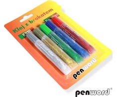 Polsirhurt Penword Klej su brokatem 5 kolorów x 10 ml.