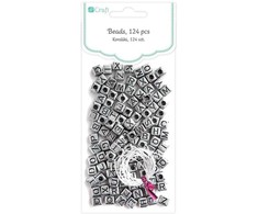 Dallprint Karoliukai sidabriniai RAIDĖS 124vnt