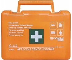 Polska Firma Lenkijos įmonės automobilio pirmosios pagalbos vaistinėlė Donau Safety DIN 13164 dėžutėje