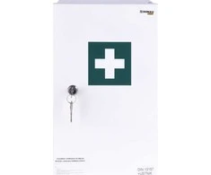 Polska Firma Lenkijos įmonės sieninis pirmosios pagalbos rinkinys Donau Safety 40,2" DIN 13157 (+ kandiklis) metalinis