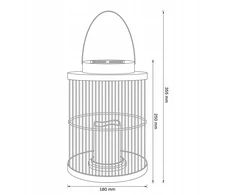 Polux FASCINO LED saulės energija varomas žibintas 25 cm