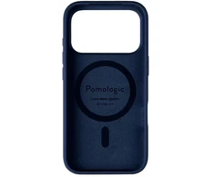 Pomologic „CoverCase“ – silikoninis dėklas, skirtas „iPhone 17 Pro“, suderinamas su „MagSafe“ (tamsiai mėlynas)