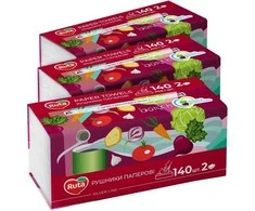 Popierinis rankšluostis Rūta 140 lapelių, 2 sl