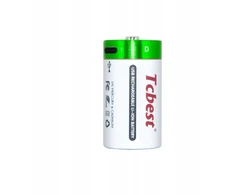 Port Ličio jonų akumuliatorius D R20 4900 mAh įkrovimo prievadas USB-C Type-C Tcbest / Usb-d_r20