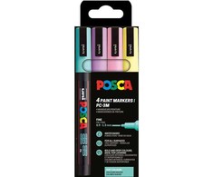 Posca POSCA PC-3M 4 vnt. Pastelinės spalvos