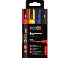 Posca POSCA PC-5M 4stk Basis Farver