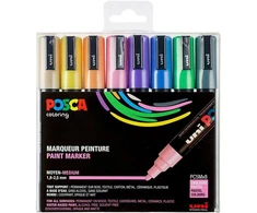 Posca - Medium Tip Pen - Pastel colors, 8 pc (401669)