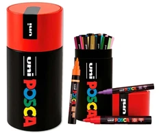 Posca POSCA Shaped metal tin - med 13 vnt. POSCA markeriai