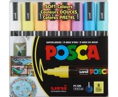 Posca Uni Mitsubishi Pieštukas Markeriai Uni-Ball Posca PC-5M SOFT Color, 8 vnt.