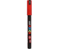 Žymeklis UNI Posca PC-1MR, adatiniu galu, 0.7 mm, raudonas