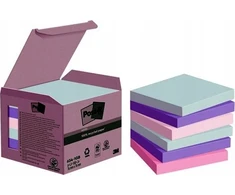 Lipnūs lapeliai 3M Post-it® Recycling Assorted 76mmx76mm 6vnt. po 100 lapelių