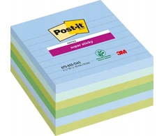 Post It 3M 3M Post-it® Super Sticky XL lapeliai, OASIS, linijuoti, 101x101 mm, 6x90 lapų.