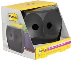 Post It 3M 3M Post-it lapelių dozatorius, Z-Notes, pelėdos formos, + 2 x 45 lapai, 76 x 76 mm