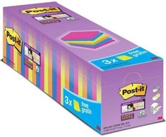 Post It 3M 3M lipnūs lapeliai „Post-it Super Sticky“, 21 blokelis po 90 spalvotų lapelių, 76x76 mm, 654-SS-VP24COL 3