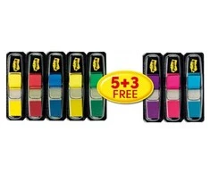 Post-It 3M POST-IT® skirtukų rinkinys, PP, 11,9x43,1 mm, 5x35 + 3x35 NEMOKAMAI