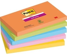 Post-It 3M Post-it® Super Sticky banknotai, BOOST, 76x127mm, 5x90 kortelės.