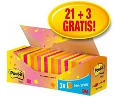 Post-it Broczek 654-NP24 76 x 76mm, spalvotas, 24 vienetai iš 100 (3M0761)