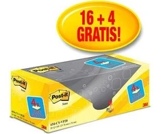 Post-it 3M 654Y-20 lipnus lapelis Kvadratas Geltona 100 lapai