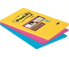 3M Post-it Super Sticky, su pamušalu, 101 x 152 mm. 3 vnt