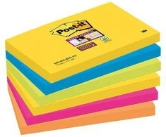 Post-it SUPER STICKY BLOCK 655-6SS-RIO, RIO DE JANEIRO padėklas, 76x127mm, 6x90 lakštai (3M0572)
