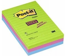 „Post-it Pad“ itin lipnus 660-3 ssuc spalvų mišinys 101x152mm, 3x90 lapai (3M0688)