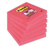3M 7100259225, Kvadratinis, Rožinis, Popierius, PEFC sertifikuoti popieriaus pluoštai, 76 mm, 76 mm