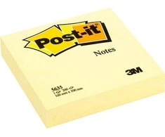 Post-it LĖKTUVAI 100 X 100 MM 200 MĖGINIŲ KORTELĖ