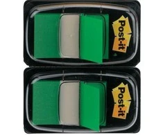 Post-it indeksavimo puslapis 680- G2EU, 25mmx43mm, žalia, 2 x 50 vienetų (3M0833)